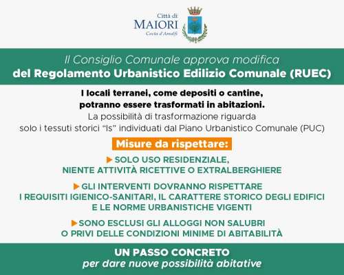 Via libera alla trasformazione in abitazioni dei locali terranei nelle aree storiche. L\'approvazione ieri in Consiglio Comunale.