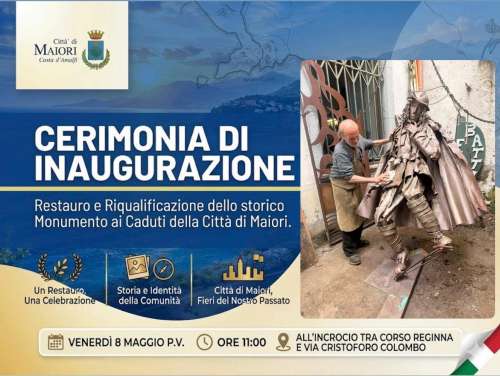 Cerimonia di inaugurazione a conclusione dei lavori di restauro e riqualificazione dello storico Monumento ai Caduti