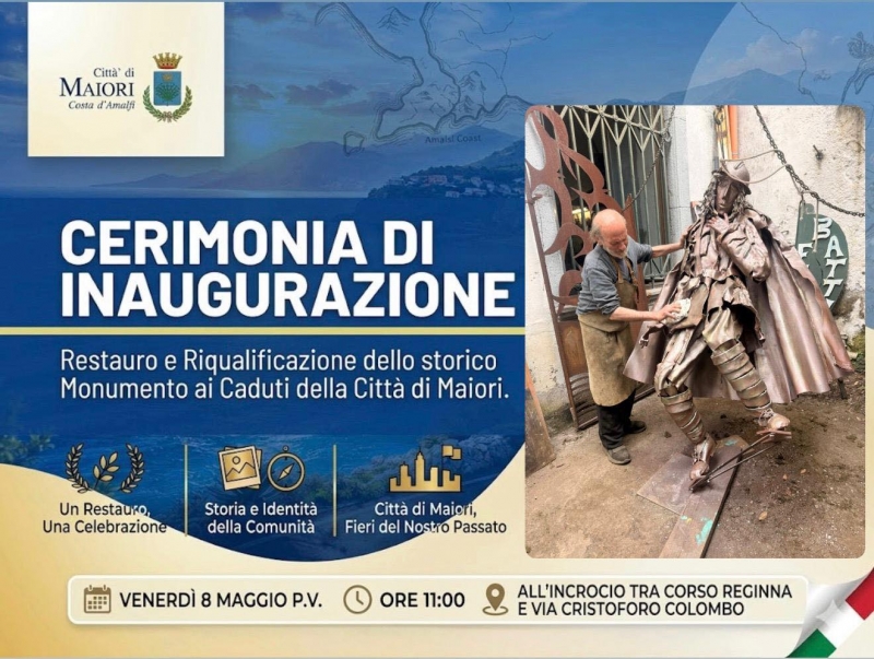 Cerimonia di inaugurazione a conclusione dei lavori di restauro e riqualificazione dello storico Monumento ai Caduti